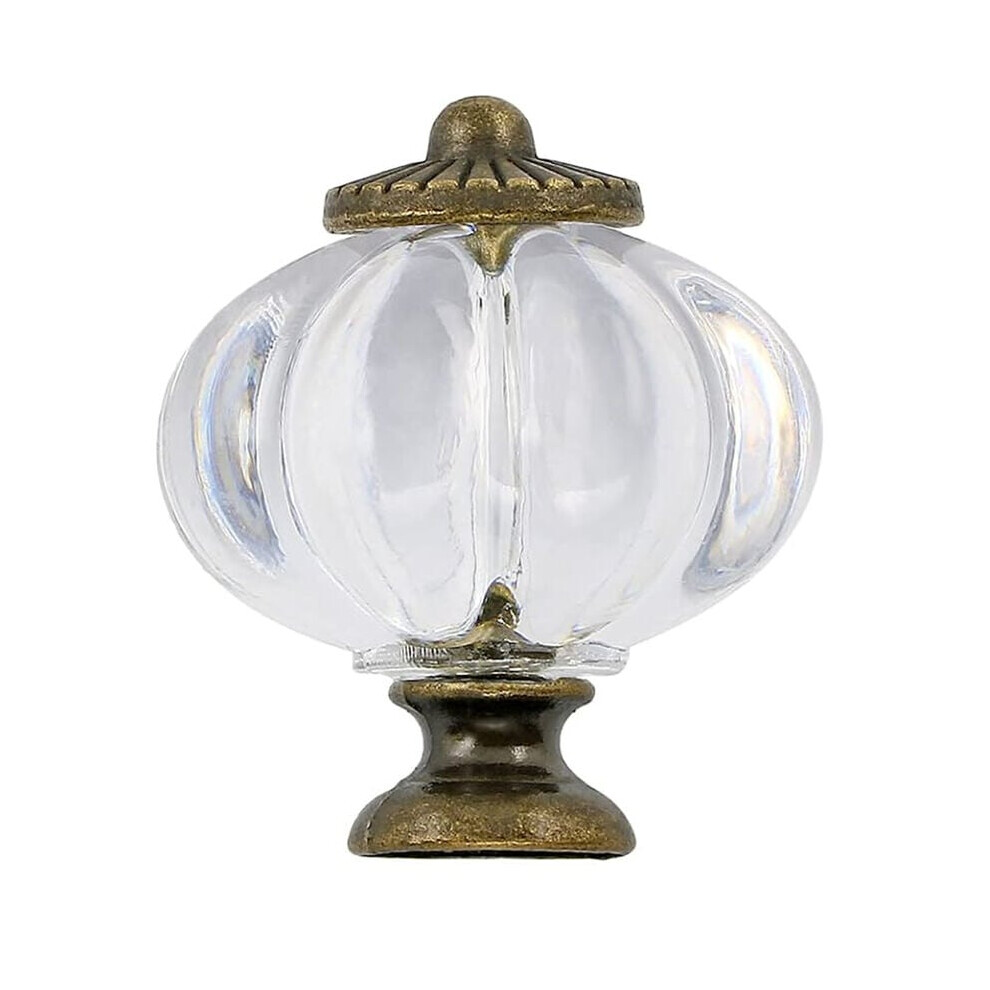 Pumpkin Shape Acrylic Drawer Cabinet Knob Vintage Round Cupboard Handle For Home Office Closet Transparent 9469042641922
