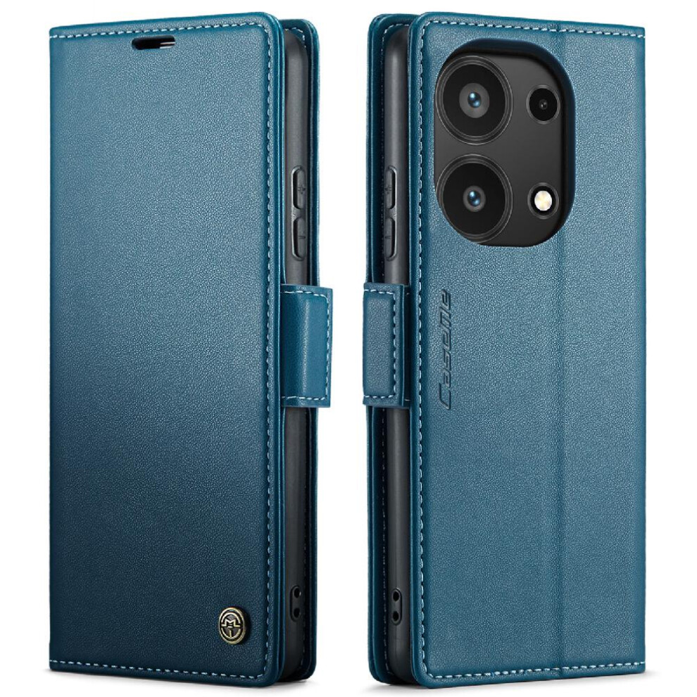 (Blue) Caseme Case For Xiaomi Redmi Note 13 4G Shockproof Case Card Slot Kickstand Anti Fraud Wallet Case Blue 764549490868