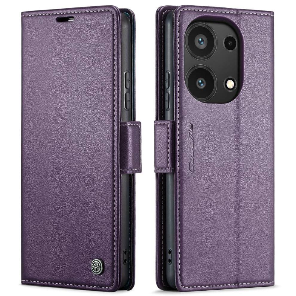 (Purple) Caseme Case For Xiaomi Redmi Note 13 4G Shockproof Case Card Slot Kickstand Anti Fraud Wallet Case Purple 764549490912