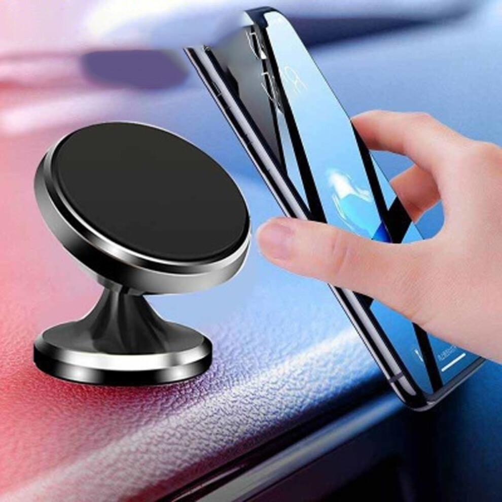 1Pcs - Portable Magnetic Car Holder - 360 Rotation Phone Holder Strong Magnets Smartphone Holder Compatible With Iphone/Samsung/Huawei/Gps Etc. Black 9469042663481