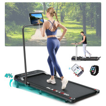 BLACK LORD Treadmill Walking Pad Incline Foldable handrail Black