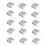 15PCS Double Metal Pencil Sharpener for Graphite Pencils Silver 1