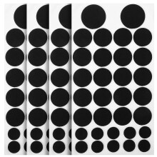 (As show, One size) 4 Sheets of Felt Circles Felt Stickers Simple Festival Clothes DIY Stickers Clothing Supplies