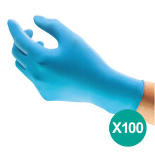 100 stuks / Wegwerphandschoenen zonder poeder, nitrilhandschoenen, multifunctioneel, voedsel-, chemische en mechanische bescherming, handpalmbreedte 9