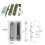 Oval sliding door handle + hook lock body + small knob handle 3