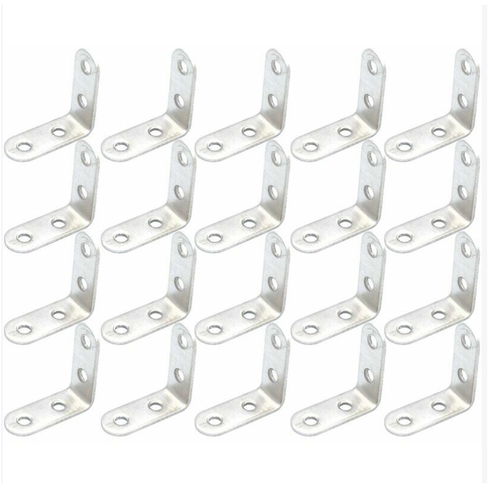 Angle Code 4040Mm 2Mm Thick Without Screws 20Pcs Stainless Steel Angle Code L-Shaped Code Bracket Fixing Parts 9113374524650