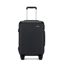(Black, 20 inch) 20/24/28 Minimalist Hard Shell ABS+PC Luggage Set With TSA Lock And 360° Spinner Wheels