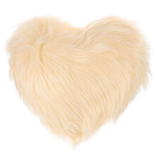 (Beige, One size) Cute Heart Plush Pillow Fluffy Back Pillow Aesthetic Throw Pillow Living Room Office Pillow