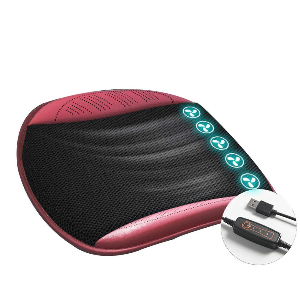 (5, Martha Red) Car Seat Cooling Pad Cooling Seat Cushion With Fan Cooling Car Seat Cover Usb Ventilated Seat Cushion With Air Conditioning System For Blue 6942477796465