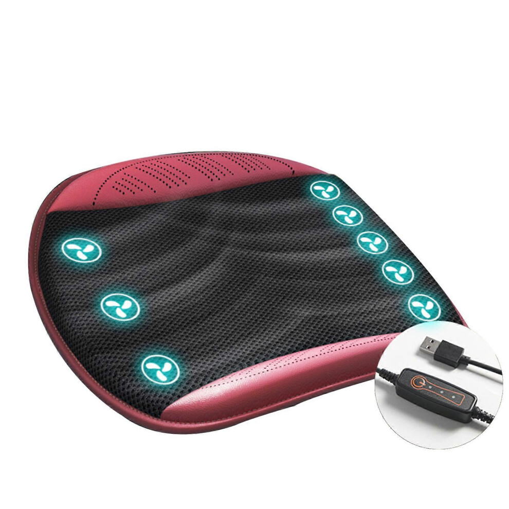 (8, Martha Red) Car Seat Cooling Pad Cooling Seat Cushion With Fan Cooling Car Seat Cover Usb Ventilated Seat Cushion With Air Conditioning System For Blue 6942477796502