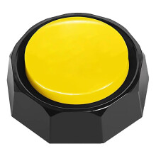 (Yellow, One size) Dog Buttons for Communication, Voice Recordable Buttons, Training Dogs Talking Recording Button, Funny Gift for Pet Cats Starter
