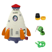 (White, One size) Summer Toy Outdoor Yard Rocket Sprinkler,Water Sprayer Toys for Kids 3 Years and Up