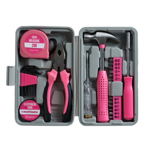 Living And Home (Pink) 24pcs Household DIY Tool Kit 2