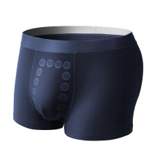 (3XL, Dark blue) Eft Underwear - Eft Energy Field Therapy Mens Underwear, Magnetic Therapy Energetic Man Ice Silk Boxer Briefs