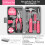 Living And Home (Pink) 24pcs Household DIY Tool Kit 9