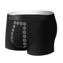 (2XL, Black) Eft Underwear - Eft Energy Field Therapy Mens Underwear, Magnetic Therapy Energetic Man Ice Silk Boxer Briefs