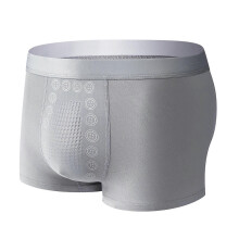 (XL, Gray) Eft Underwear - Eft Energy Field Therapy Mens Underwear, Magnetic Therapy Energetic Man Ice Silk Boxer Briefs