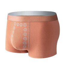 (2XL, Orange) Eft Underwear - Eft Energy Field Therapy Mens Underwear, Magnetic Therapy Energetic Man Ice Silk Boxer Briefs