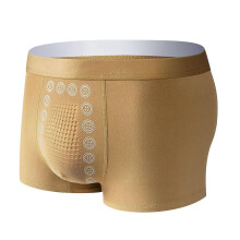 (XL, Yellow) Eft Underwear - Eft Energy Field Therapy Mens Underwear, Magnetic Therapy Energetic Man Ice Silk Boxer Briefs