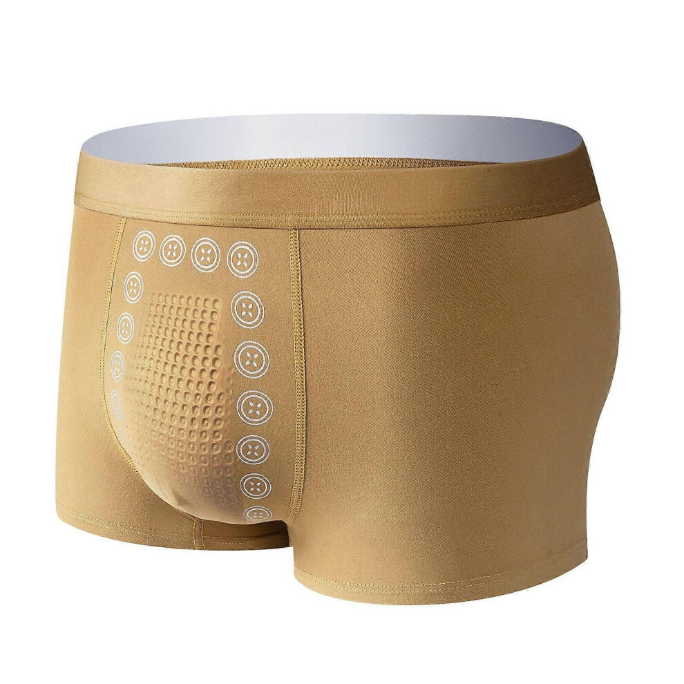 Kikidex (Xl, Yellow) Eft Underwear - Eft Energy Field Therapy Mens Underwear, Magnetic Therapy Energetic Man Ice Silk Boxer Briefs Blue,Yellow