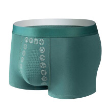 (L, Green) Eft Underwear - Eft Energy Field Therapy Mens Underwear, Magnetic Therapy Energetic Man Ice Silk Boxer Briefs