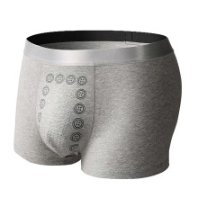 (XL, Light gray) Eft Underwear - Eft Energy Field Therapy Mens Underwear, Magnetic Therapy Energetic Man Ice Silk Boxer Briefs