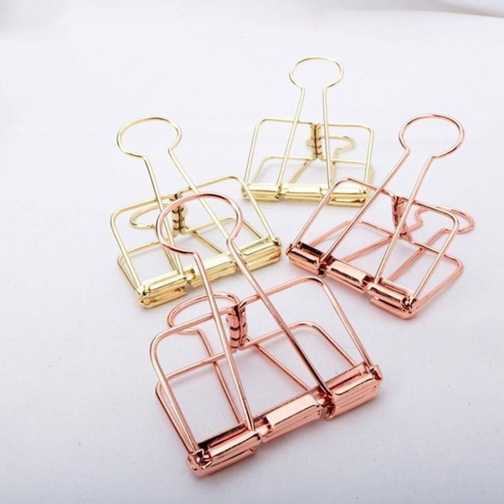 5pcs Binder Clips Paper Clip Office School Supplies Stationery Binding Supplies Files Documents Meta