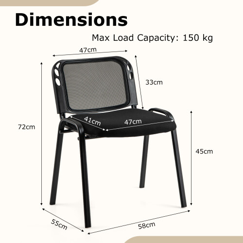 Casart 5PCS Stackable Reception Chairs Upholstered Conference Office Chair 1