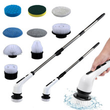 9 IN 1 Cordless Cleaning Brush 丨 Electric Spin Scrubber White