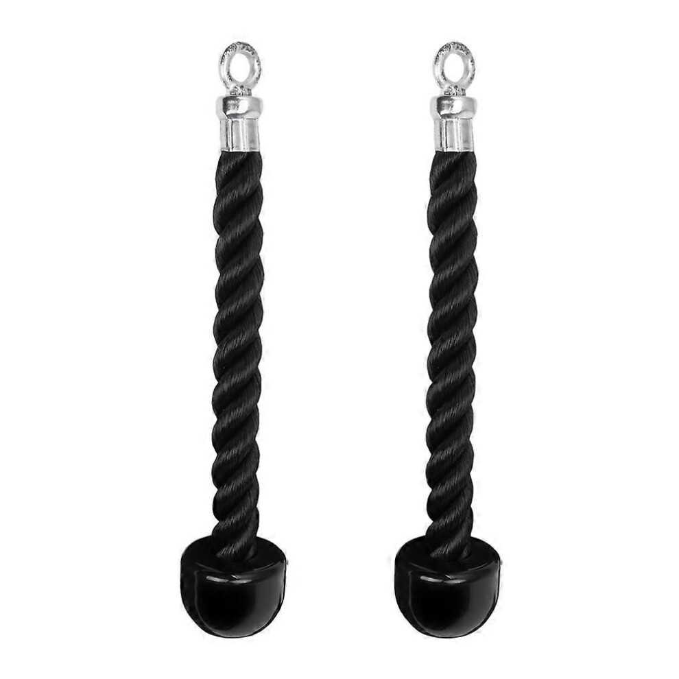 Kricely (As Show, One Size) 2 Pcs Triceps Rope Single Grip Pull Down Bicep Rope Exercises Attachment Device