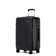 (Black, 24 inch) 20/24/28 Minimalist Hard Shell ABS+PC Luggage Set With TSA Lock And 360° Spinner Wheels