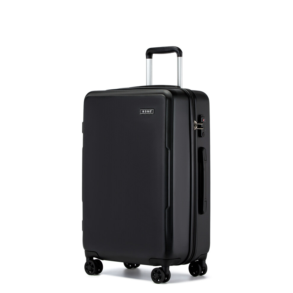 (Black, 24 inch) 20/24/28 Minimalist Hard Shell ABS+PC Luggage Set With TSA Lock And 360Â° Spinner Wheels-image-OPC-PG75JXX-NEW