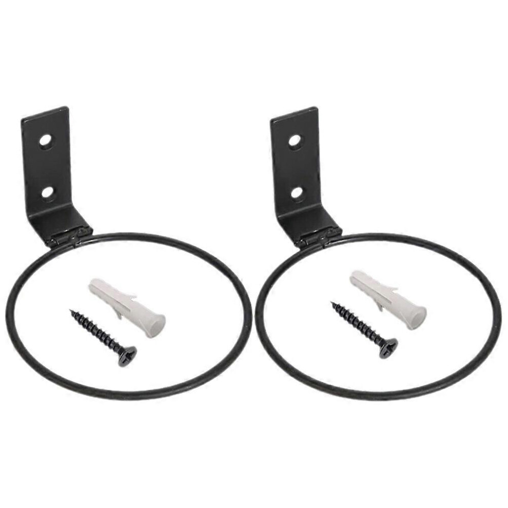Kricely (As Show, One Size) 2Pcs Basketball Football Soccer Volleyball Iron Metal Wall-Mount Rack Home Ball Rack