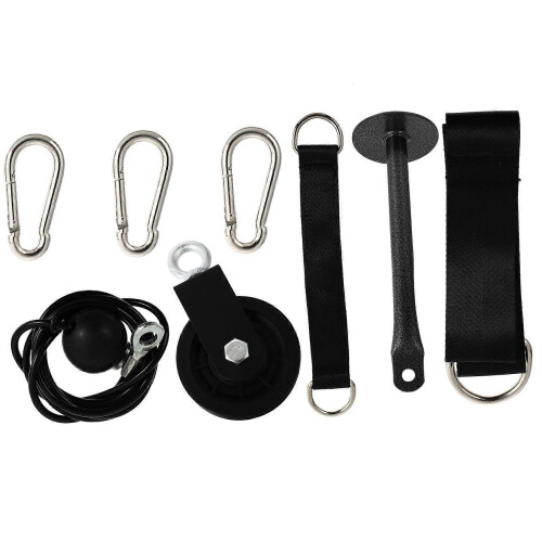 (As show, One size) 1 Set of Tricep Trainer Exerciser Tricep Rope Pull Down Rope Cable Machine 2