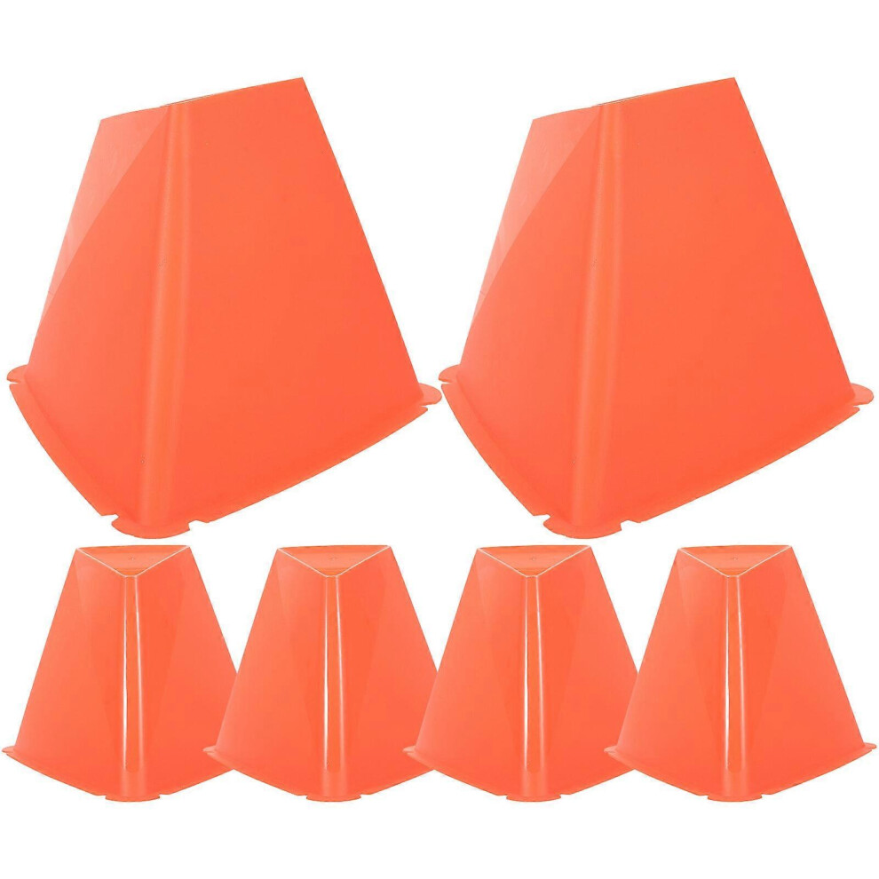 Kricely (As Show, One Size) 6Pcs Portable Soccer Cones Training Football Cones Multi-Function Agility Cones
