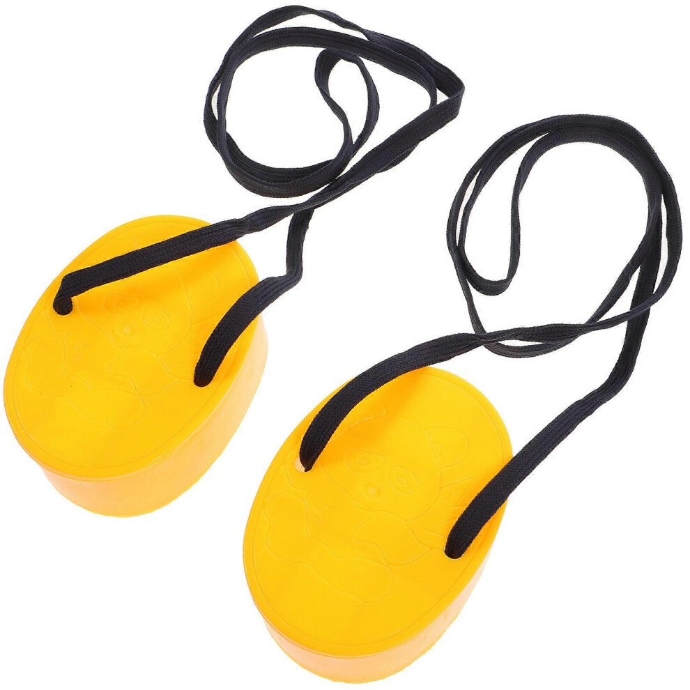 Kricely (11.5X8.4 Cm, Red) 1 Pair Children's Thickened Plastic Elliptical Stilt Balance Trainer Toy Kids Balance Training Plaything (Green)