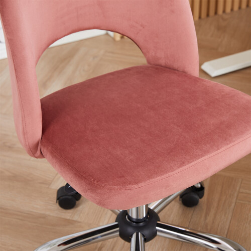 Velvet Cushioned Computer Desk Office Chair 1