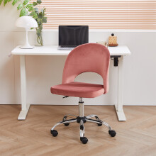 Velvet Cushioned Computer Desk Office Chair