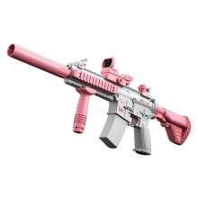 (Pink, One size) Electric Water Guns M4, Automatic Squirt Guns for Kids Ages 8-12, Powerful Water Guns up to 32FT, Water Summer Toy for Outdoor Pool Water Fighting, Bl