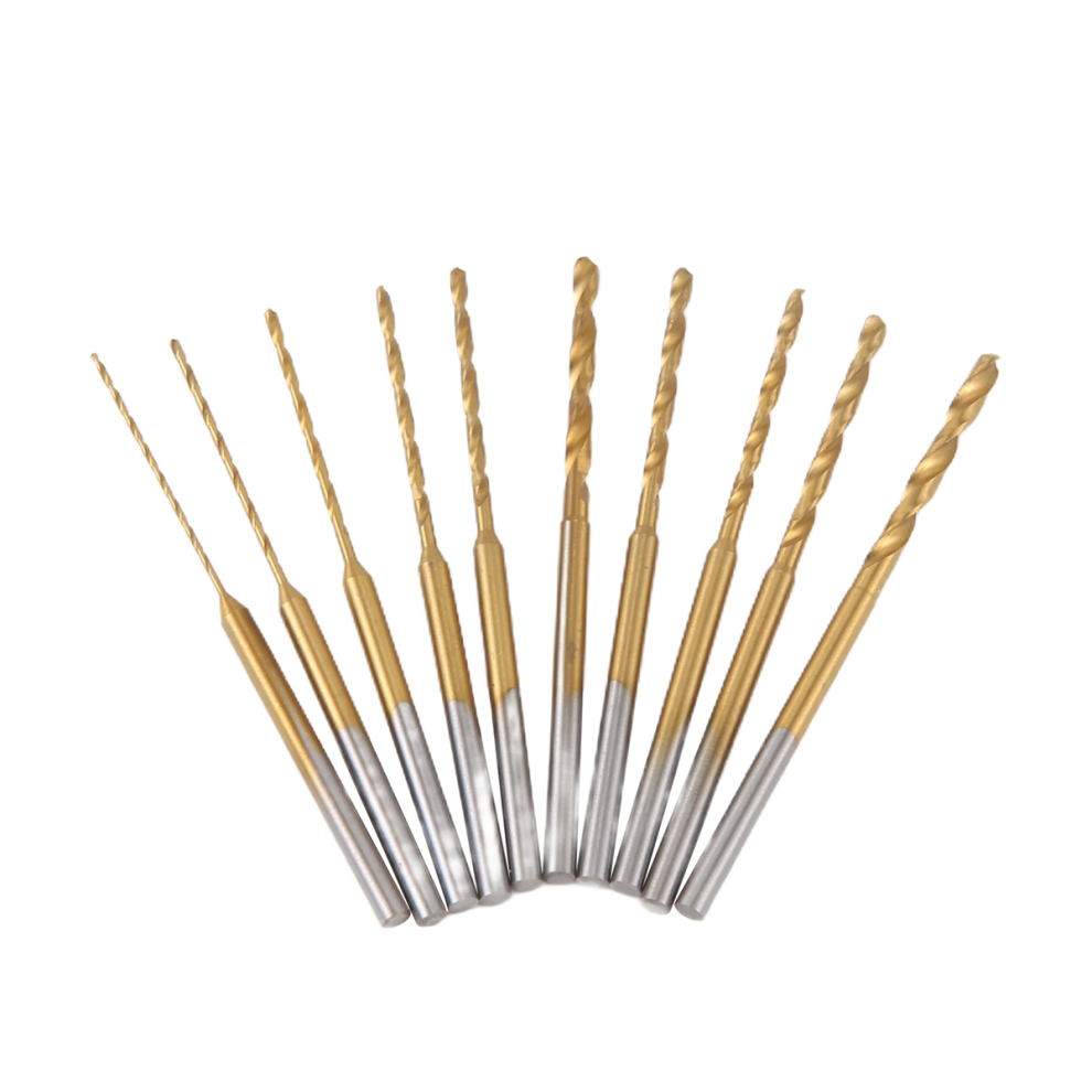 Micro-Twist Drill Bit Set-10Pcs 0.6Mm-2.2Mm Tiny Drill Bit 2.35 Shank 4853896881378