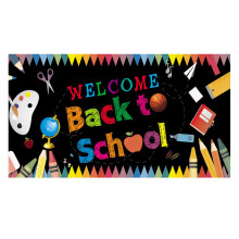 Welcome Back to School Banner, First Day of School Backdrop Banner