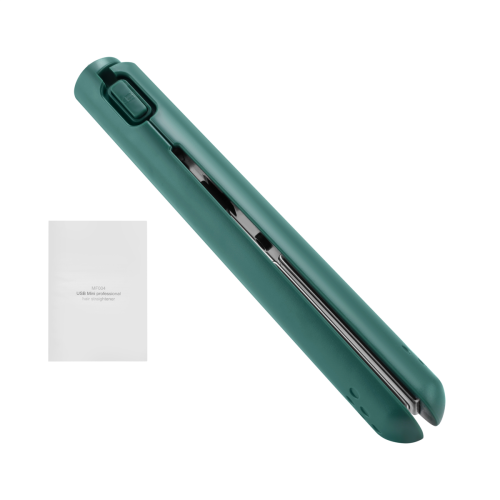 Mini piastra per capelli liscia e arriccia per studenti verde 1