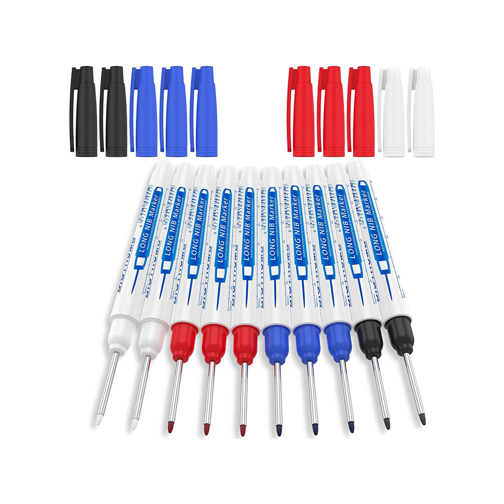 10Pcs Deep Hole Marker Pen,Carpentry Plastic Metal Glass Marking Tool 4853896886953