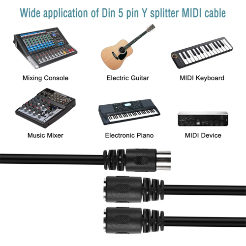 MIDI-DIN-5-Pin-Splitter-Y-Adapterkabel
