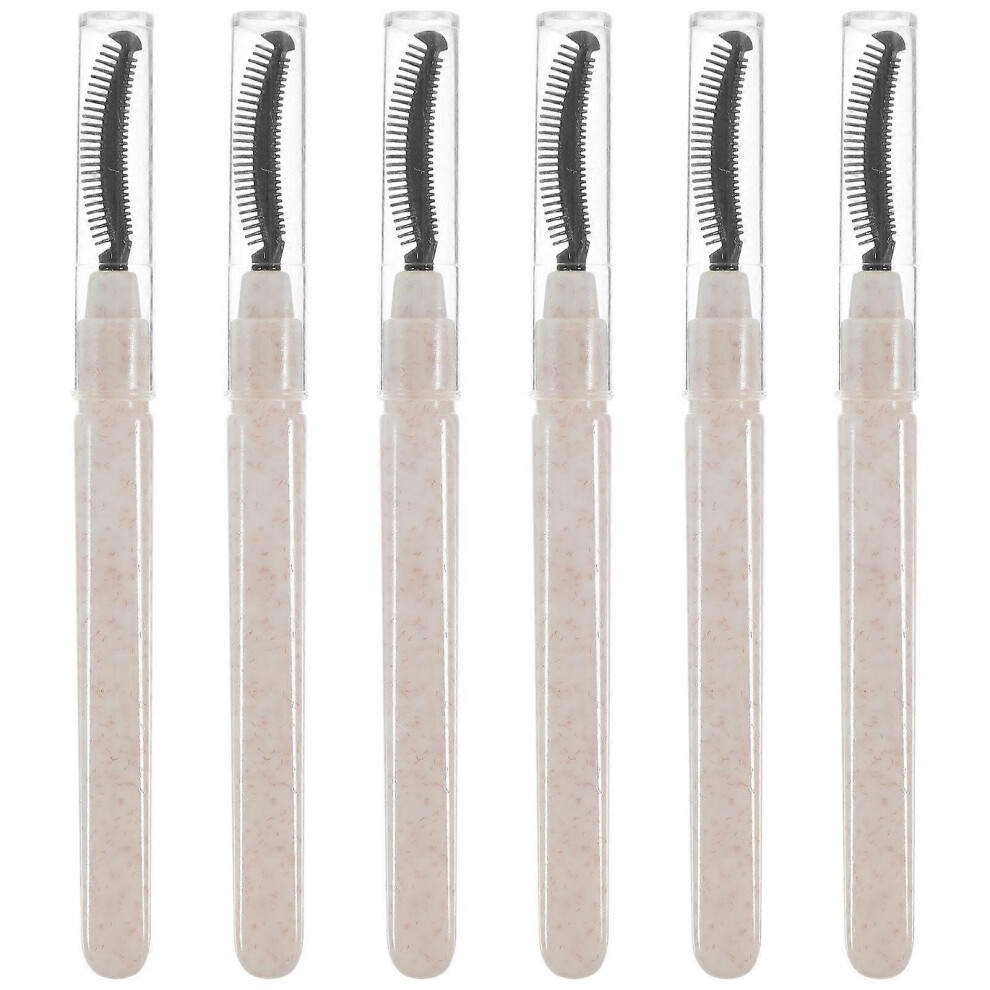 Kricely (As Show, One Size) 6Pcs Eyelash Brushes Micro Lash Brushes Silicone Eyelash Mascara Brushes Lash Separating Brushes