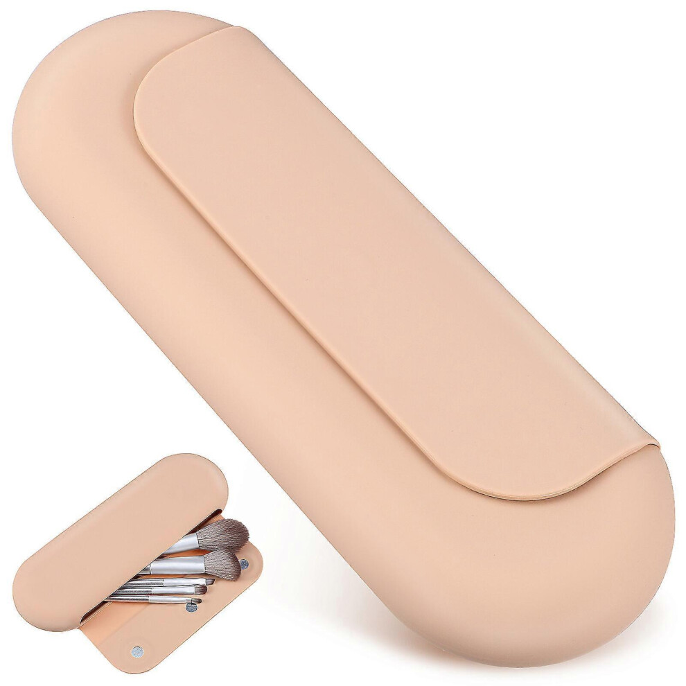 Kricely (As Show, One Size) Makeup Brush Holder Cosmetics Organizer Travel Makeup Bag Cosmetics Brush Container