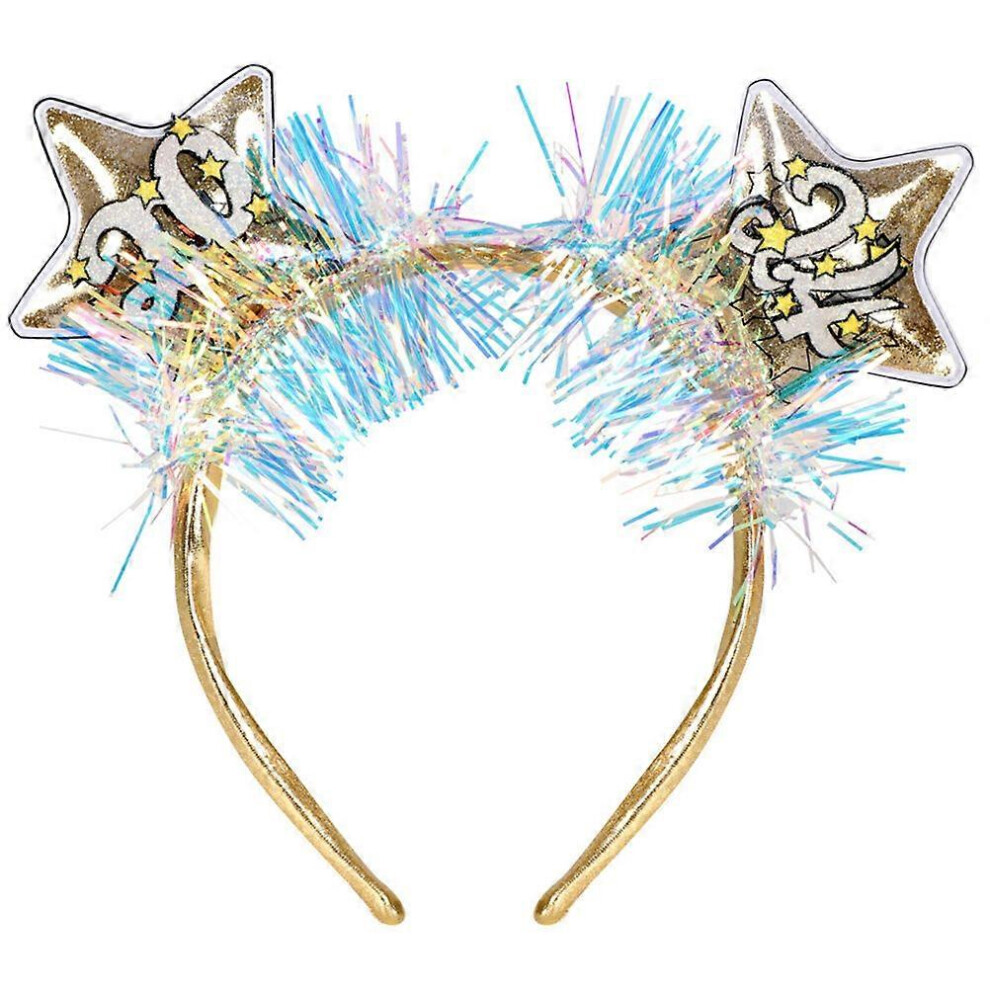 Kricely (As Show, One Size) New Year Party Celebration Hairband 20024 New Year Hair Clasp New Year Headband Party Favor