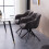 (Grey) Set of 2 Chenille Padded Dining Chair 8