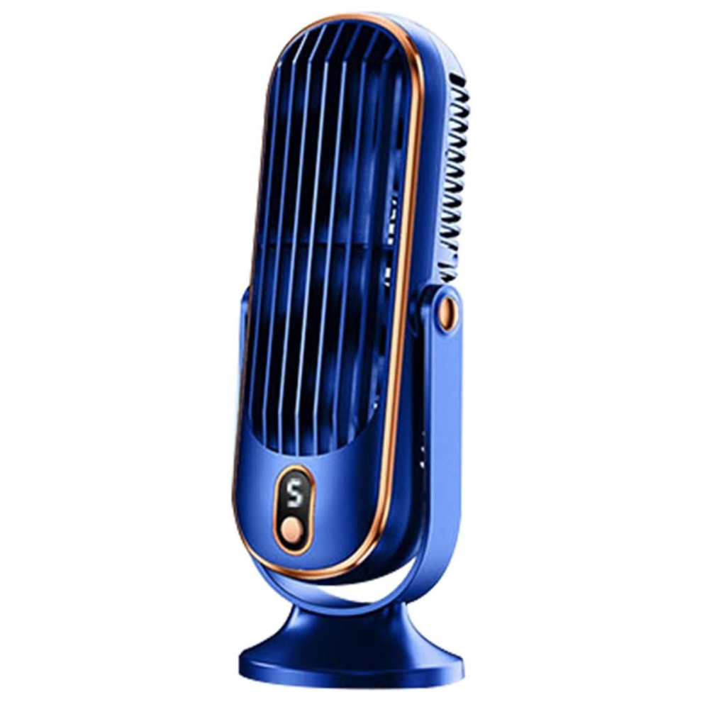 720 Flippable Bladeless Tower Fan, Oscillating Silent Fan with 5 Modes, Energy Efficient for Bedroom Office Blue