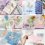 90 Sheets Scrapbook Paper and Decorative Mesh Fabric Assorted Set - 6 Pack Mixed Special for Scrapbooking,A 7